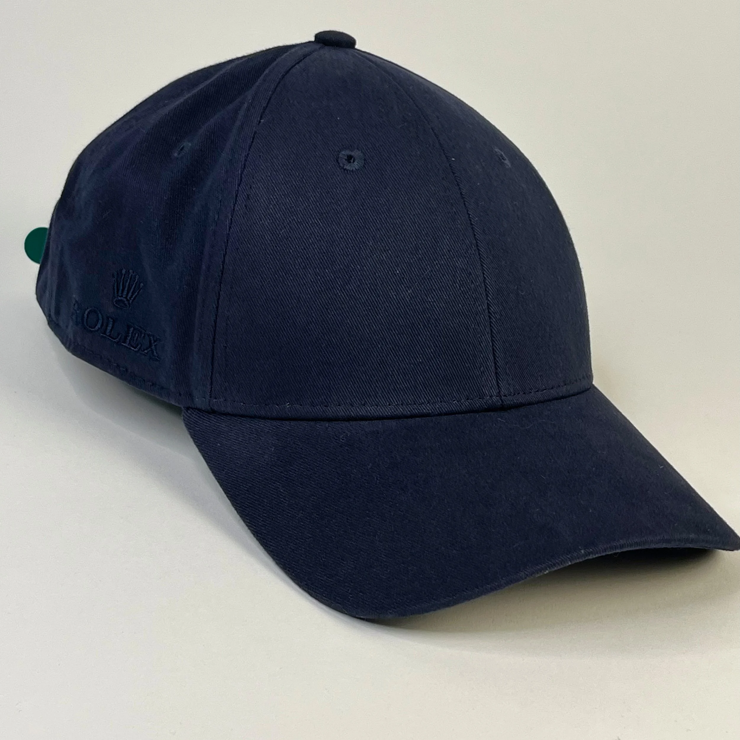 Rolex Navy Cotton Mesh Back Snapback Cap with Embroidered Crown